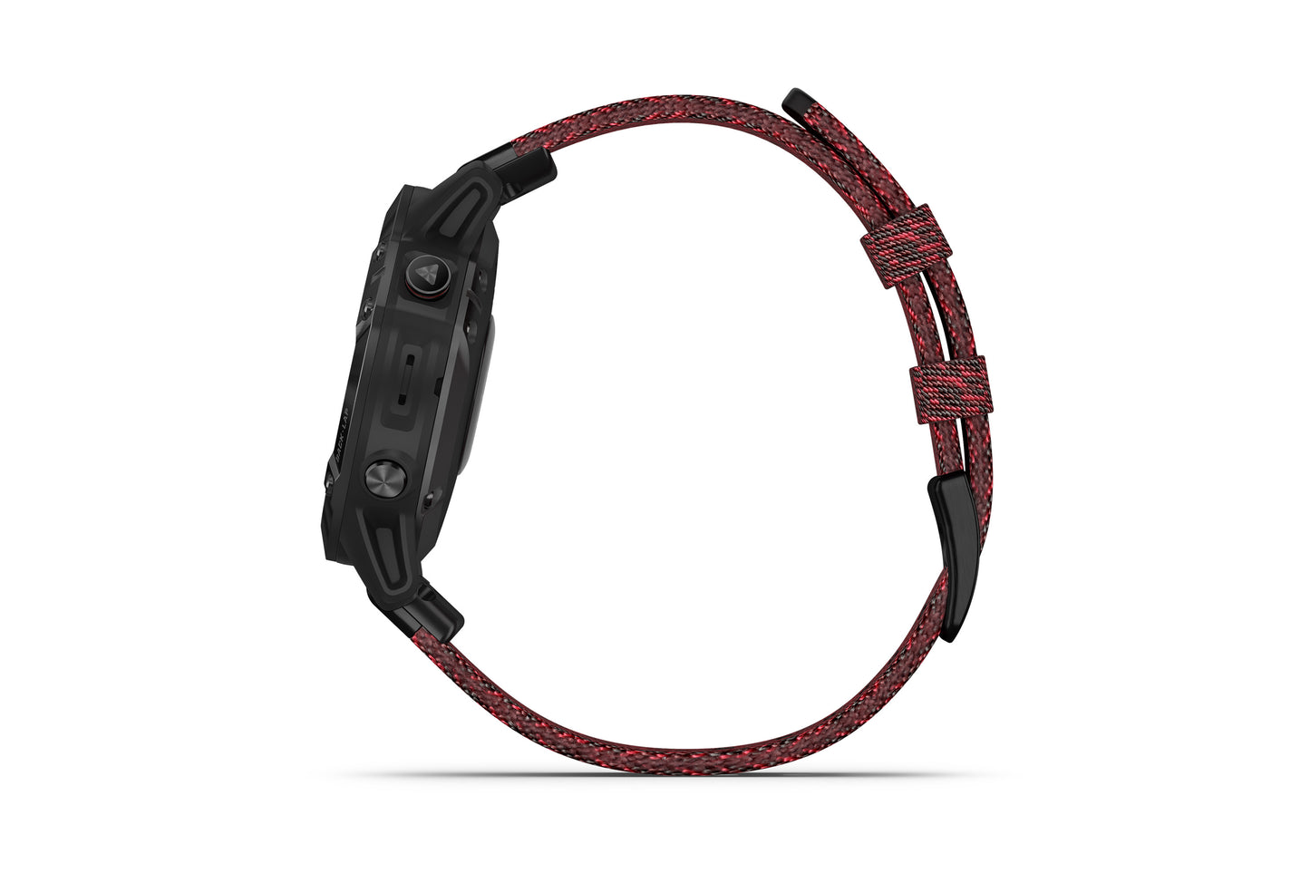 Garmin Fenix 6 Sapphire, Black DLC w/Red Nylon Band