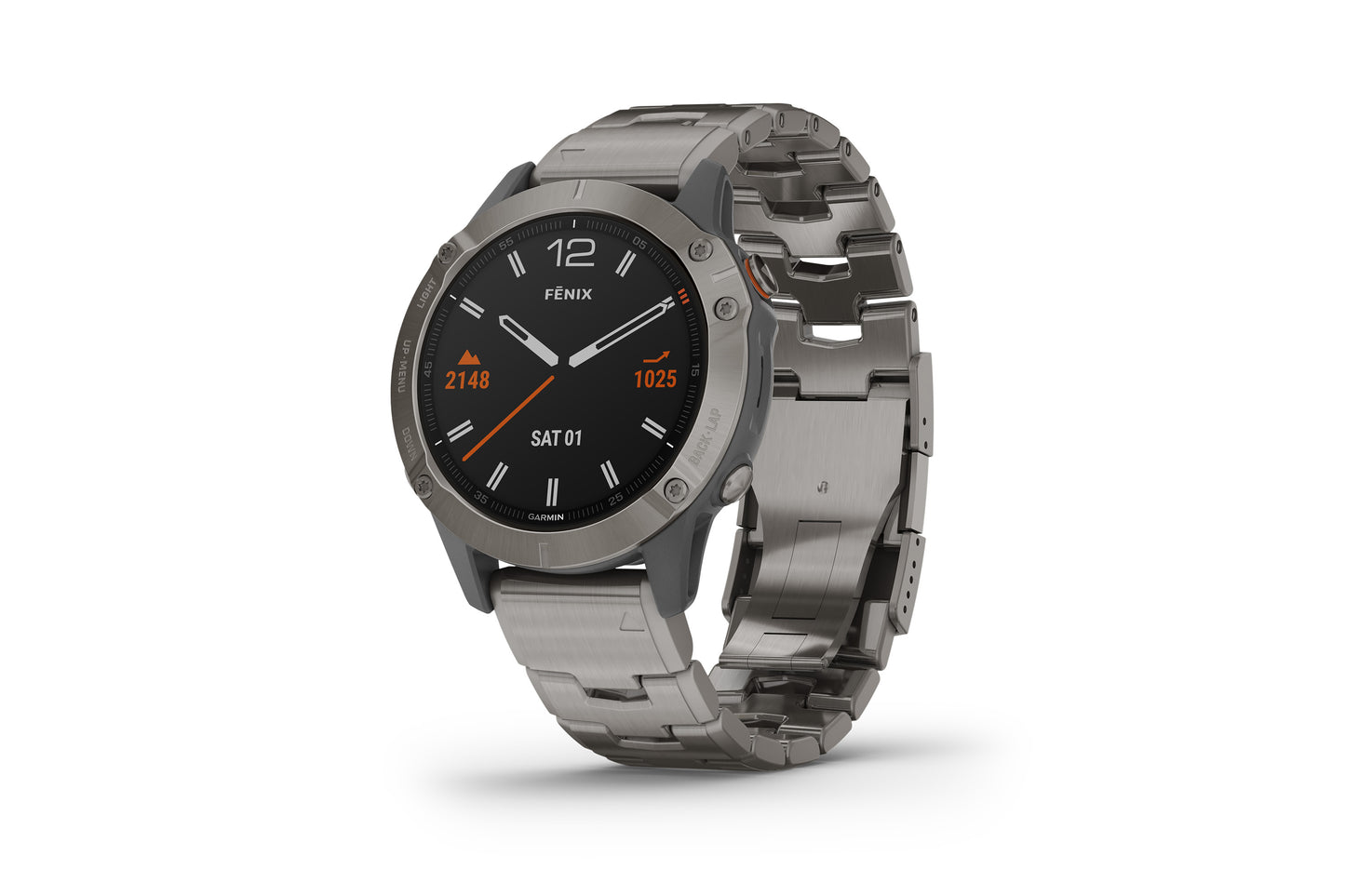 Garmin Fenix 6 Sapphire, Titanium Gray w/Ti Band