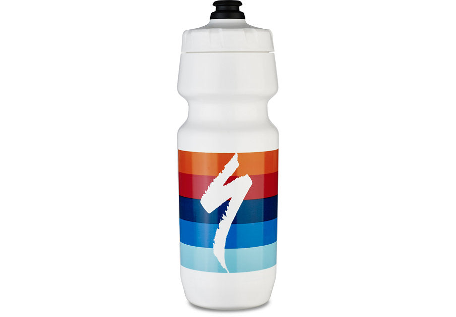 Specialized 24 Oz Bm 2Nd Gen Ea Bottle White/Orange Wide Stripes Logo 24 OZ