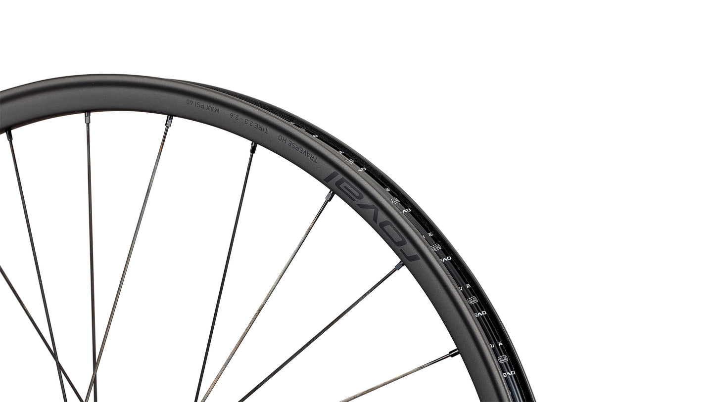 Specialized Roval Traverse HD 350 6B - Satin Carbon/gloss Black 29 Front 28H