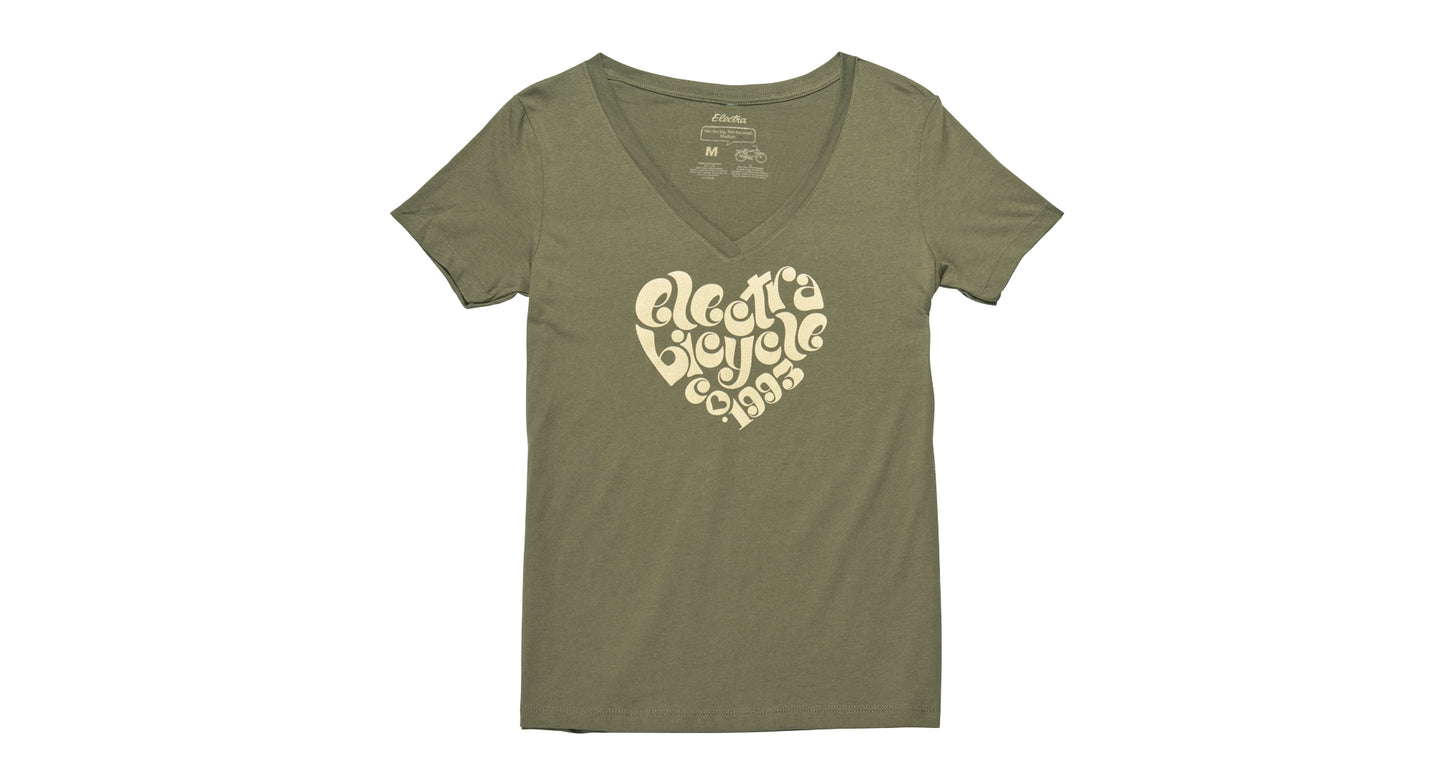 Electra Shirt 1993 V Tee Women Olive Grey