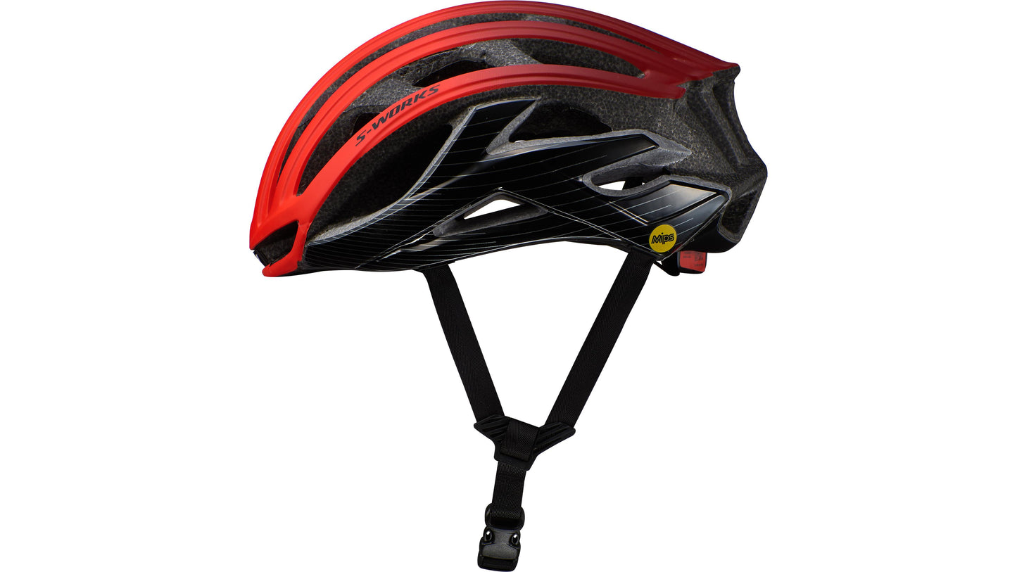 S-Works Prevail Ii Angi Mips Helmet Rocket Red/Crimson/Black M