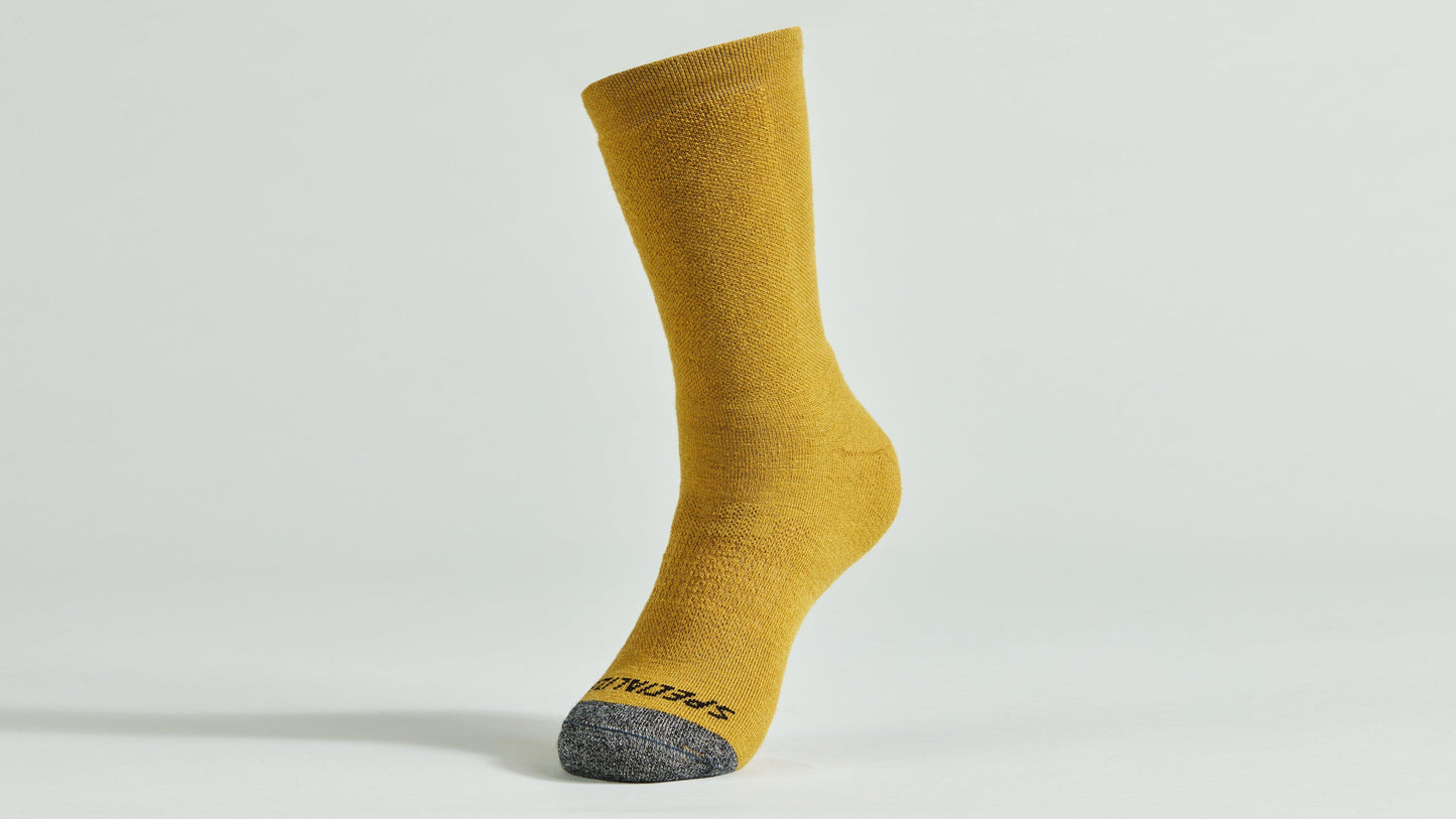 Specialized Merino Deep Winter Tall Logo Socks - Harvest Gold L