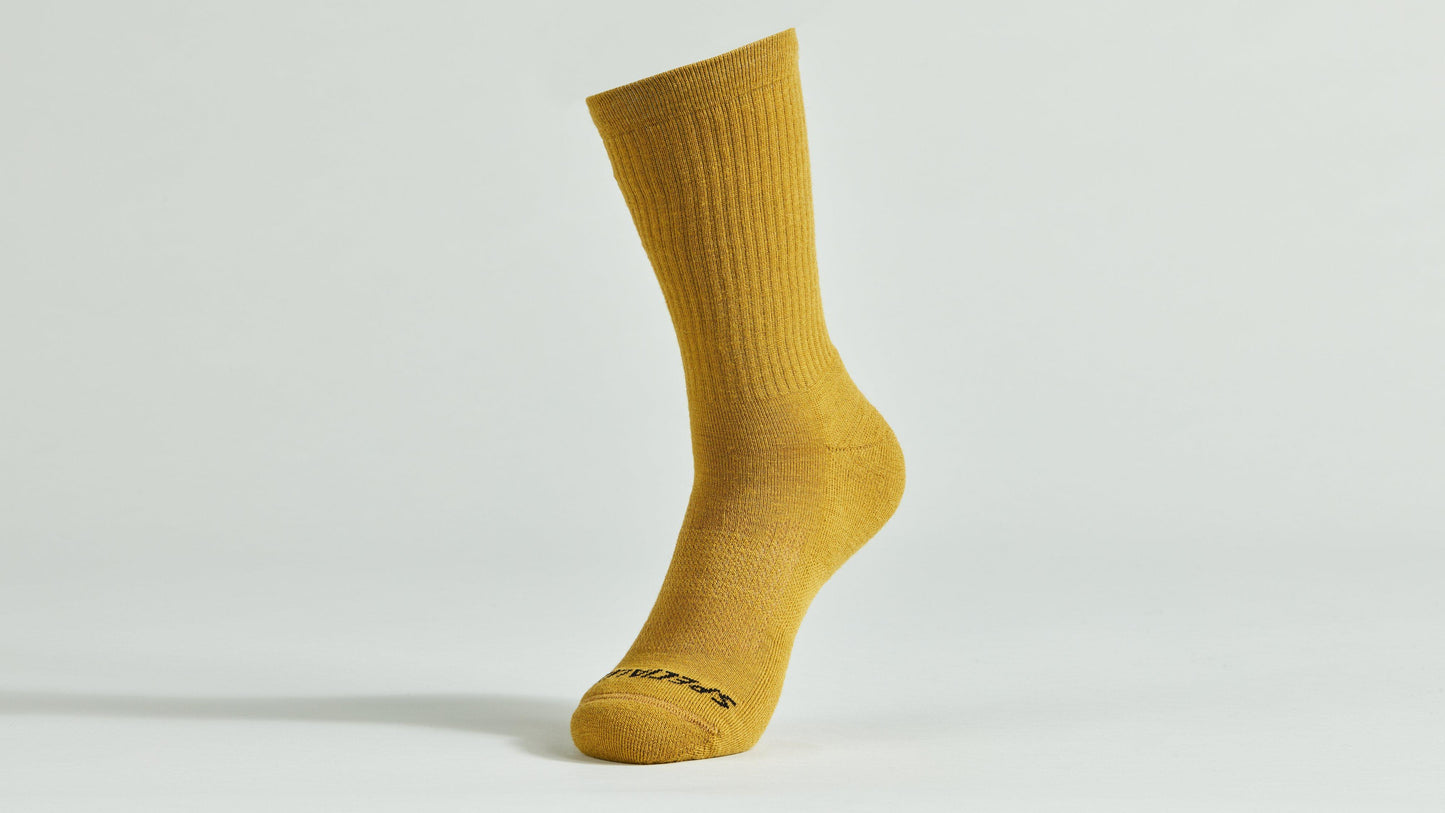 Specialized Merino Midweight Tall Logo Socks - Harvest Gold XL