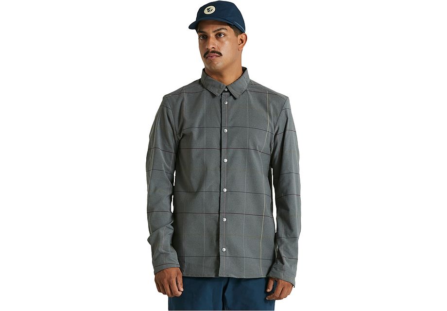 Specialized/Fjällräven Rider's Flannel Shirt Gry Flag Window LG