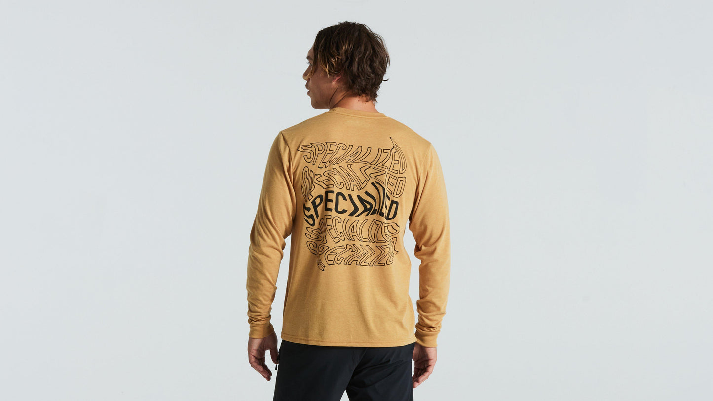 Specialized Warped Long Sleeve Tee - Harvest Gold S