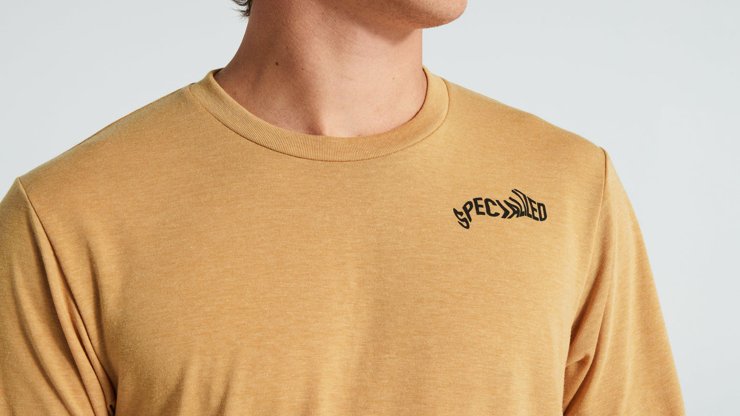 Specialized Warped Long Sleeve Tee - Harvest Gold S