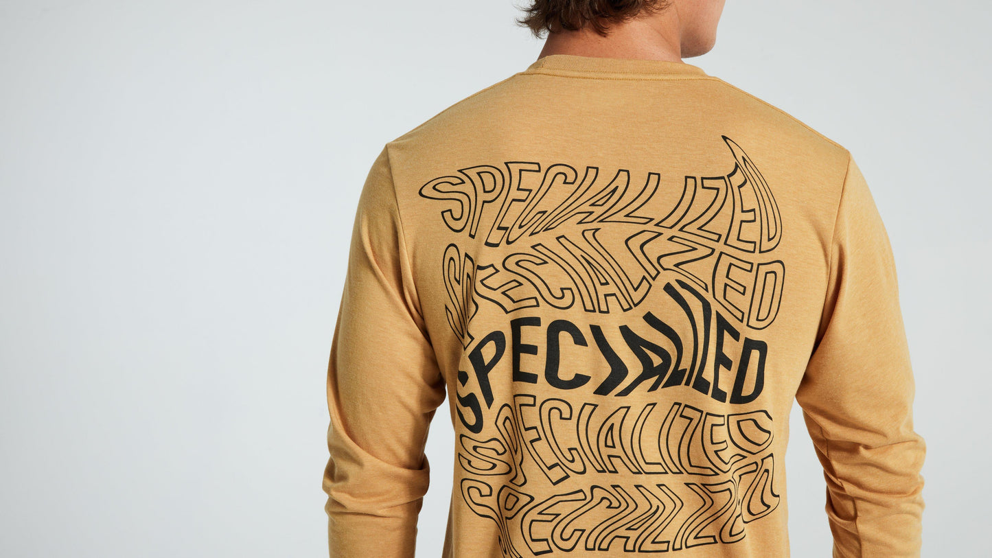 Specialized Warped Long Sleeve Tee - Harvest Gold S