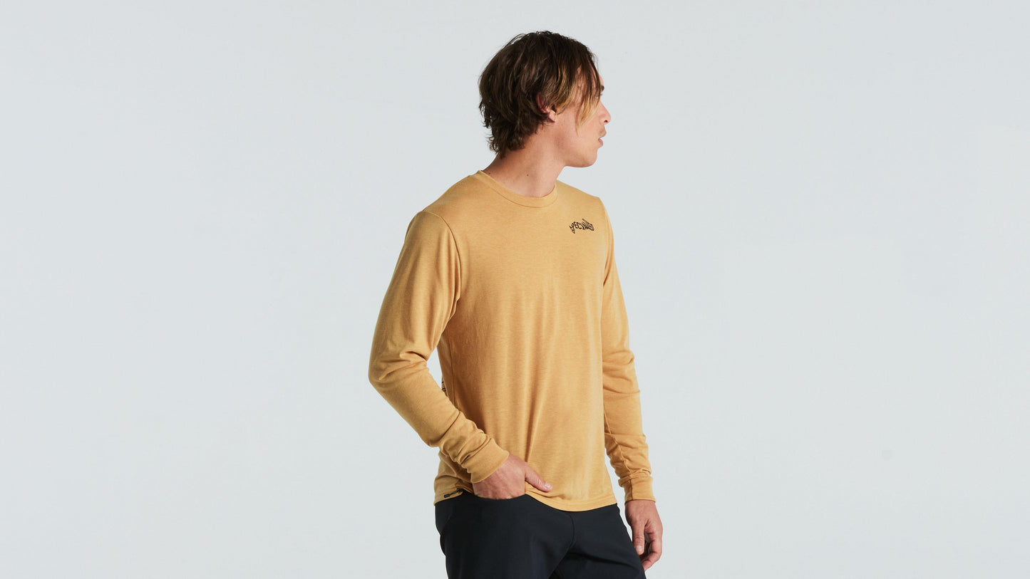 Specialized Warped Long Sleeve Tee - Harvest Gold S