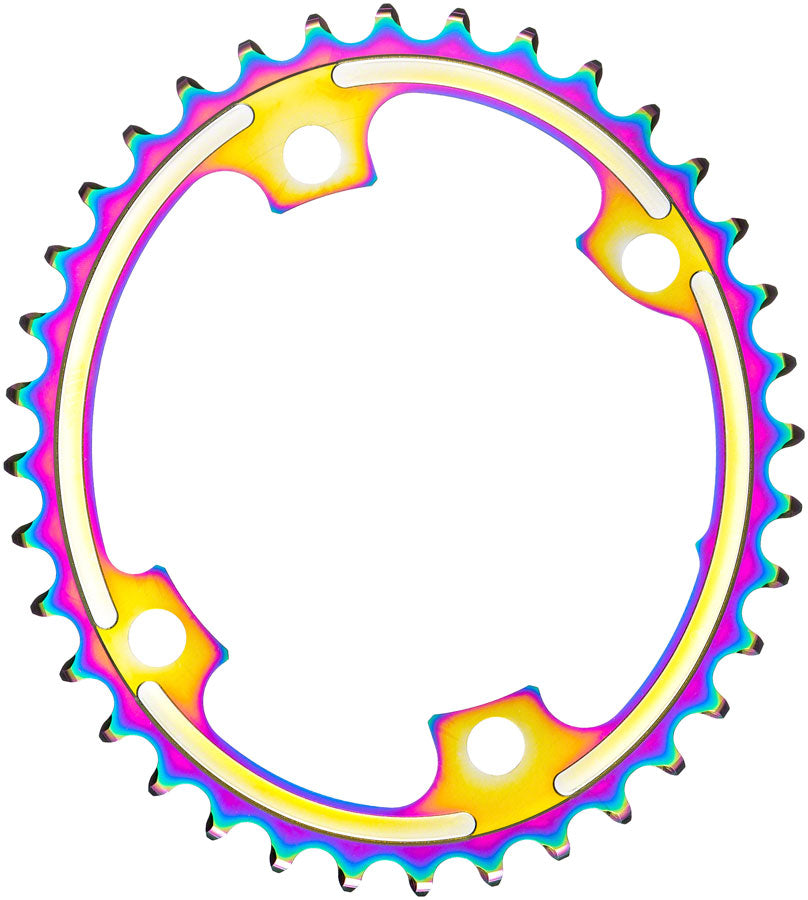 absoluteBLACK Premium Oval 110 BCD 4-Bolt Road Chainring for Shimano M9100/8000