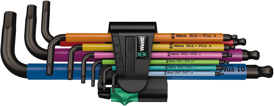 WERA 950/9 HEX-PLUS L-KEY HEX WRENCH SET - METRIC, MULTICOLOR