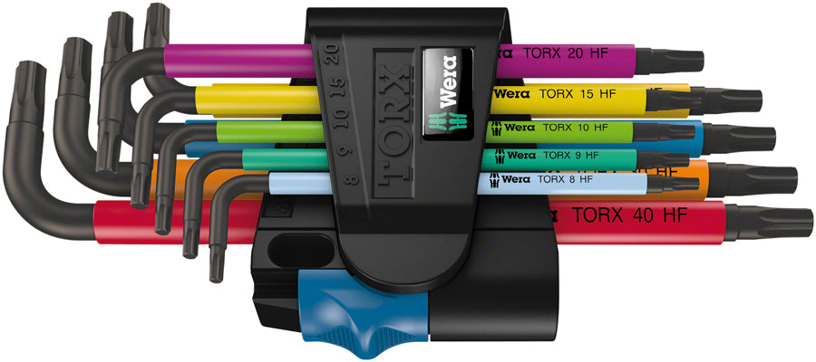 Wera 967/9 TX HF 1 L-Key Torx Wrench Set 9 w/Holder Multicolor 9pc