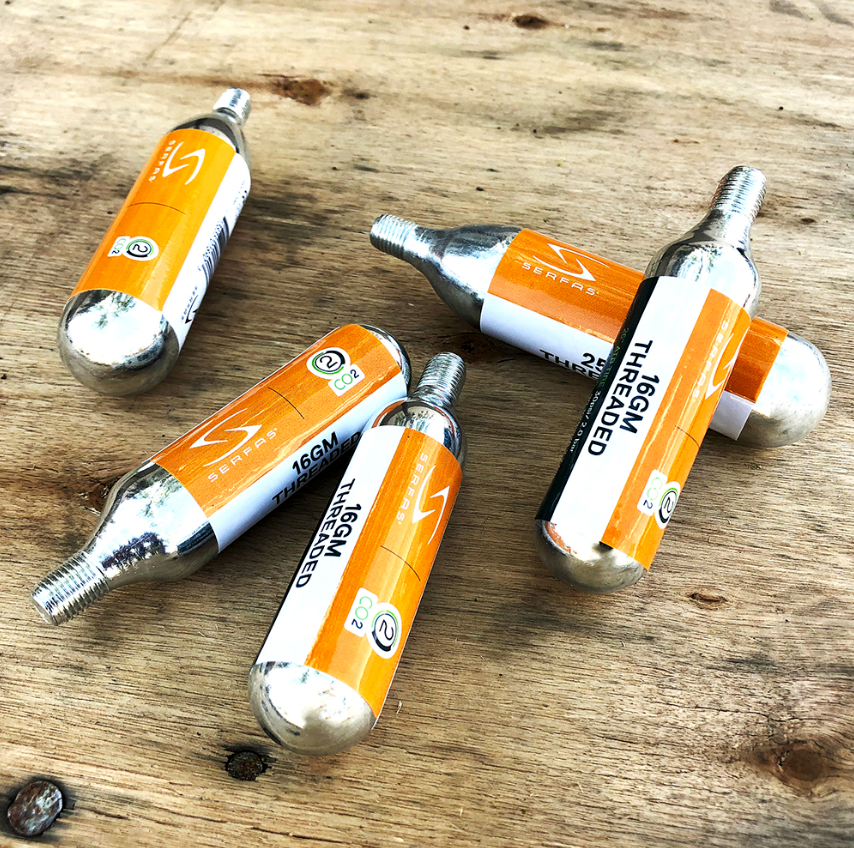 Serfas Co2 Cylinders Threaded 16G