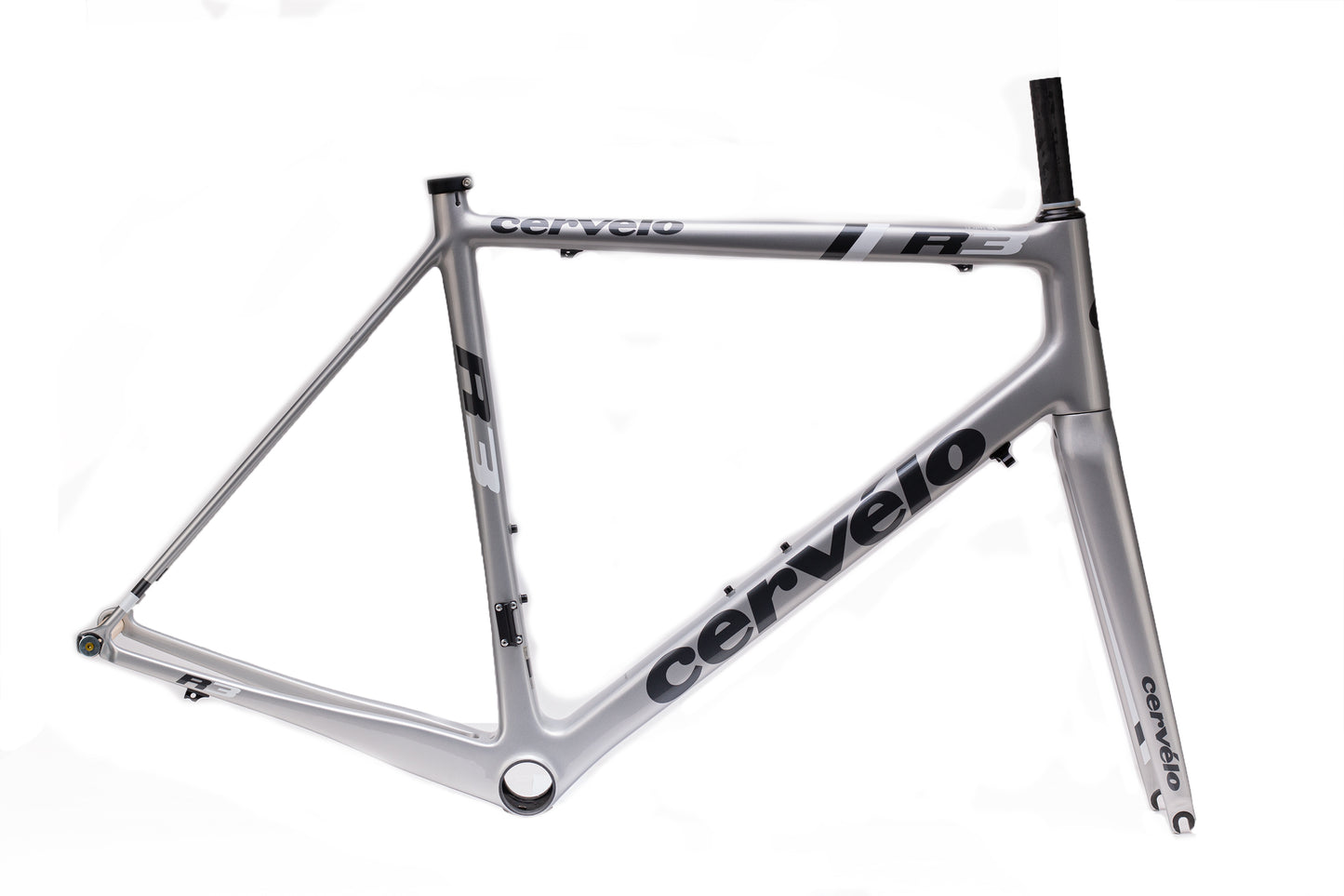 2014 Cervelo R3 Framset Silver / Navy Blue 56