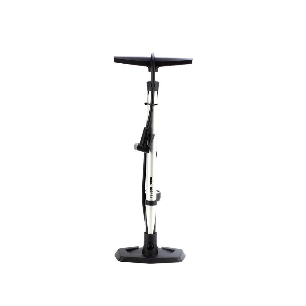 Giyo 2" Mounted Gauge Steel Floor Pump Sil