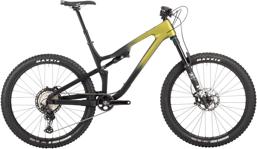 Salsa Rustler Carbon XT Bike - Green/Raw Fade