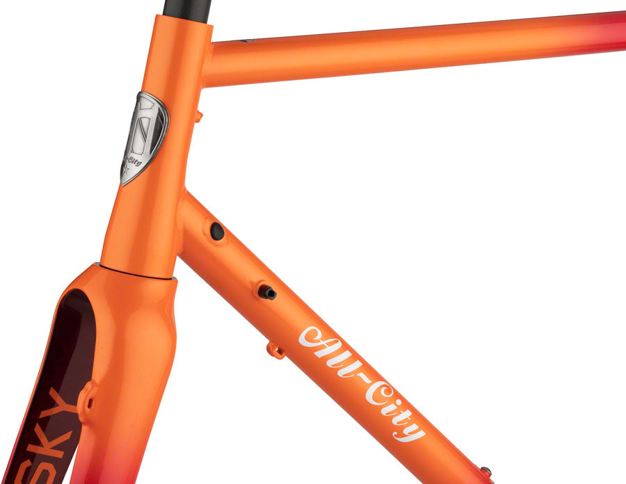 All-City Zig Zag Frame - Orange/Red Fade