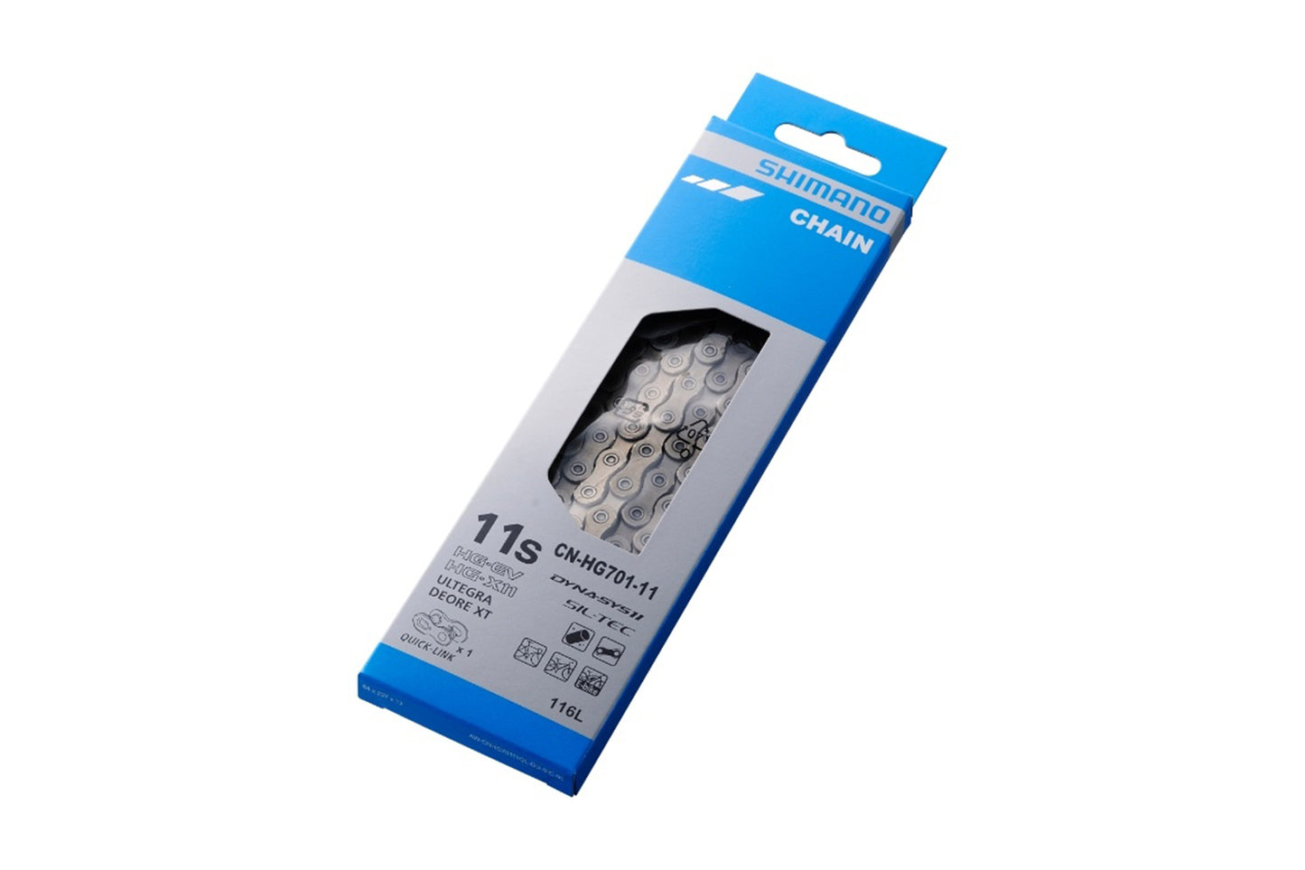 BICYCLE CHAIN CN-HG701-11 FOR 11-SPEED (ROAD/MTB/E-BIKE COMPATIBLE) 126 LINKS (W/QUICK LINK SM-CN900-11)