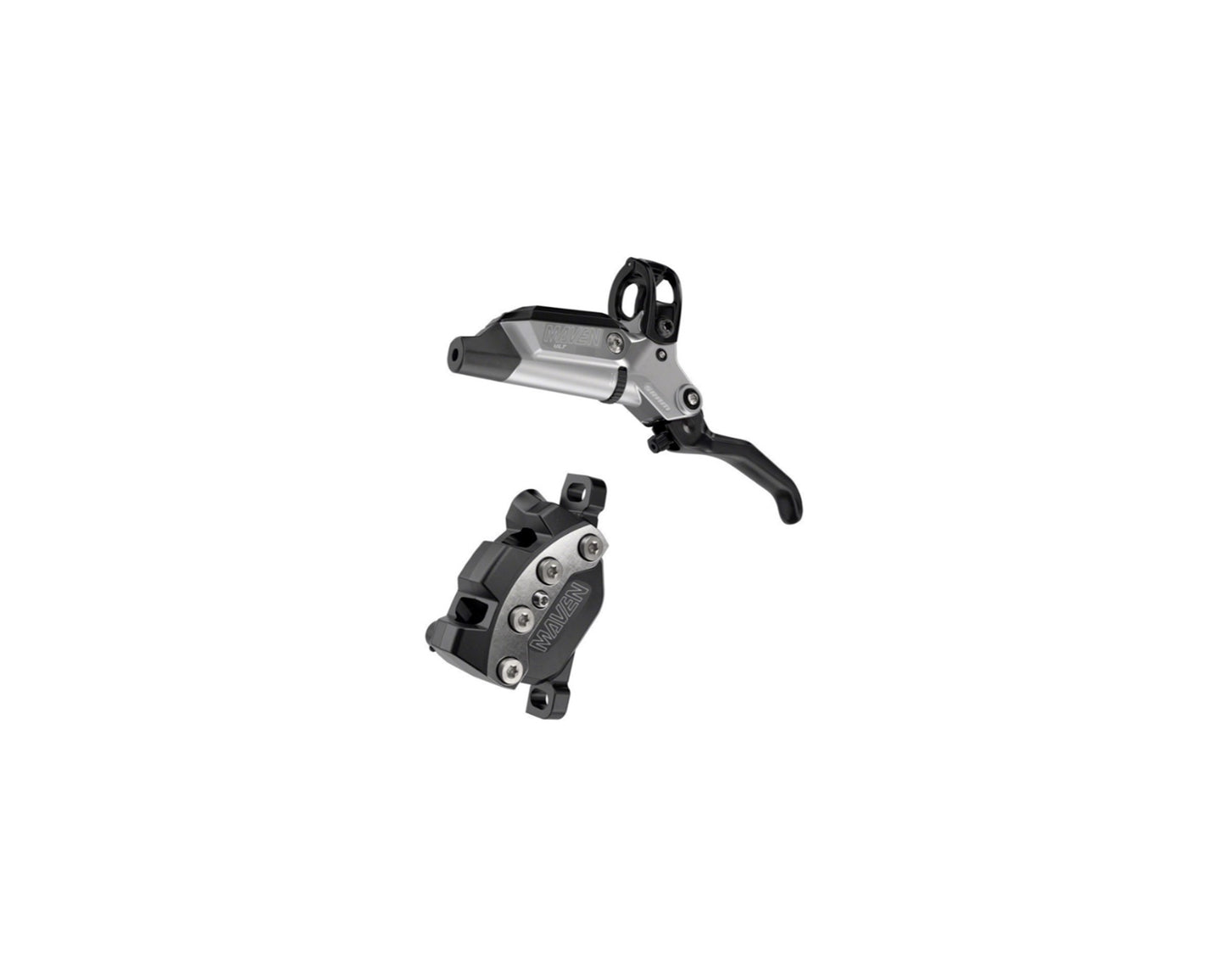 SRAM Maven Ultimate Stealth Disc Brake and Lever - Front, Post Mount, 4-Piston, Carbon Lever, Titanium Hardware, Black/Silver, A1