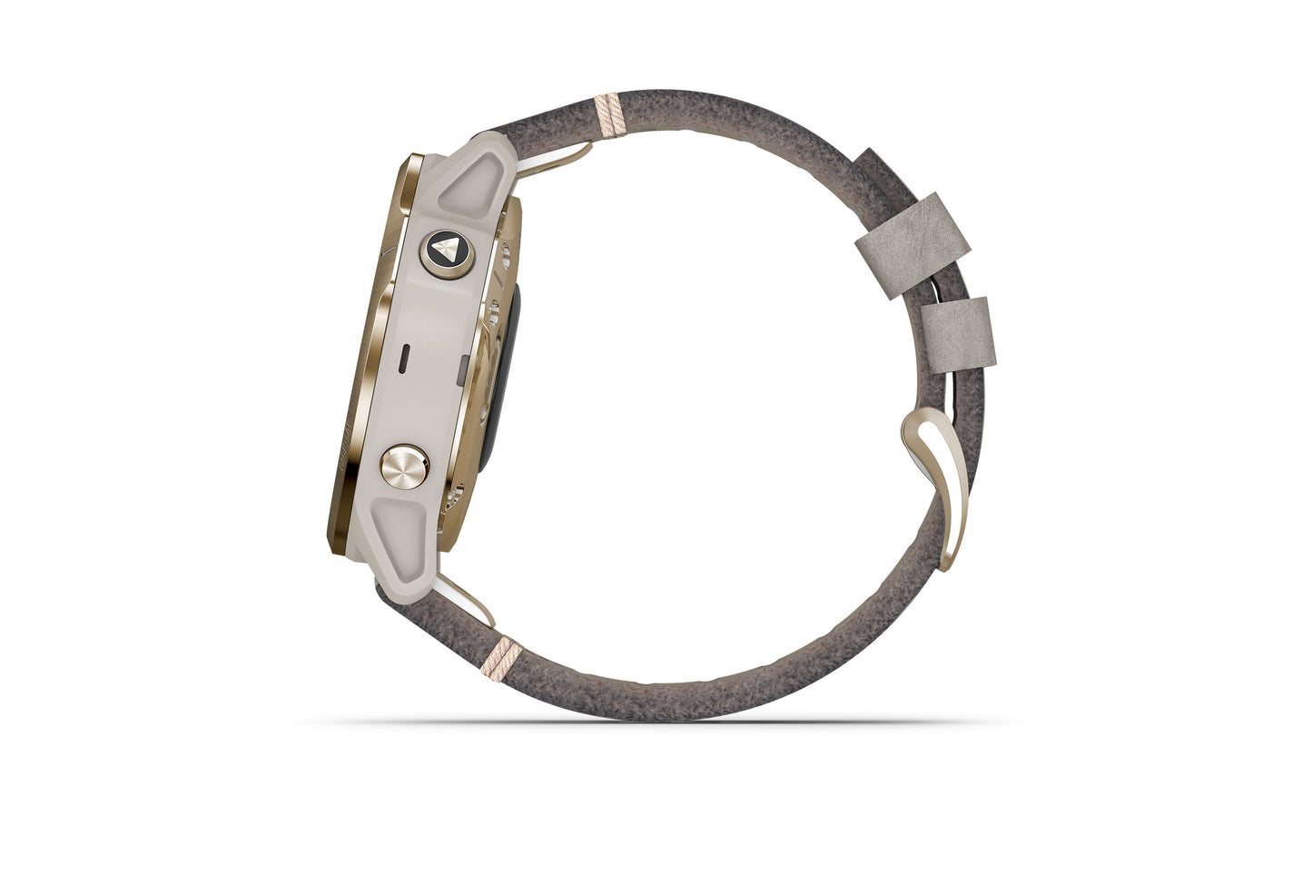 Garmin Fenix 6S Sapphire Light Gold w/Shale Gray Leather Band