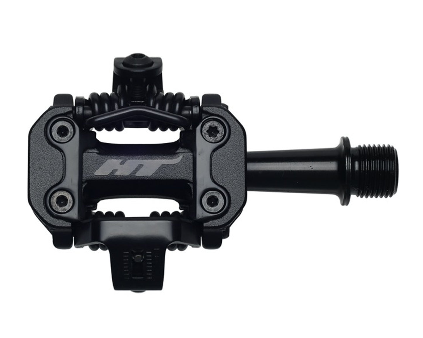 HT Components, M2 Leopard M, Pedals, Body: Aluminum, Spindle: Cr-Mo, 9/16'', Stealth Black, Pair