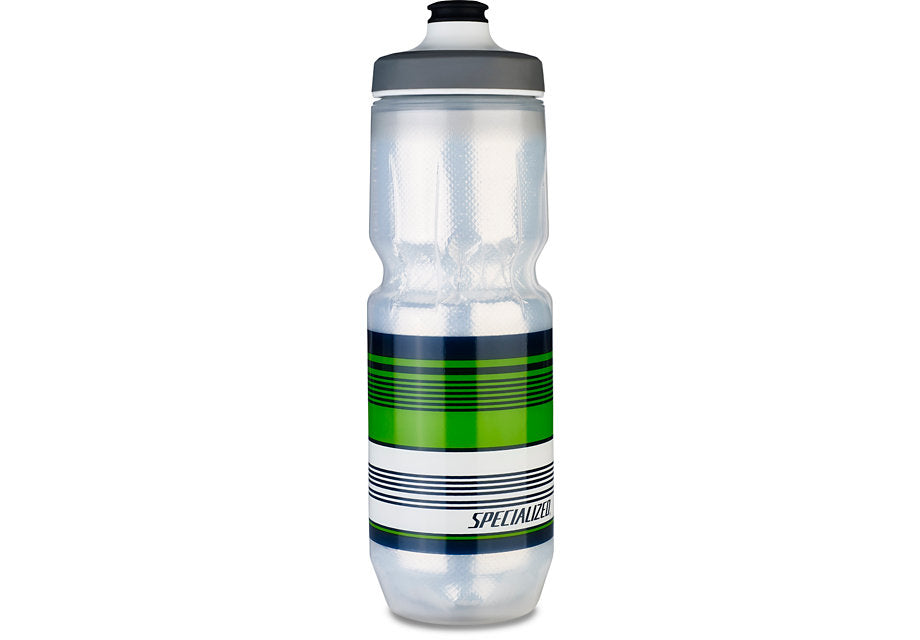 Specialized 23 Oz Insulated Wgb Ea Bottle Translucent/Green Surf Stripe 23 OZ
