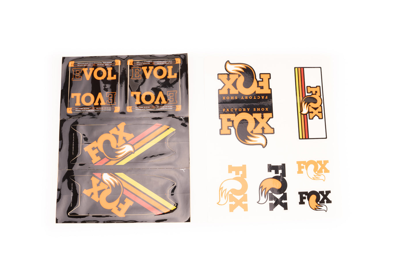 Fox Shox Decal 2015 AM Heritage EVOL Kit Org