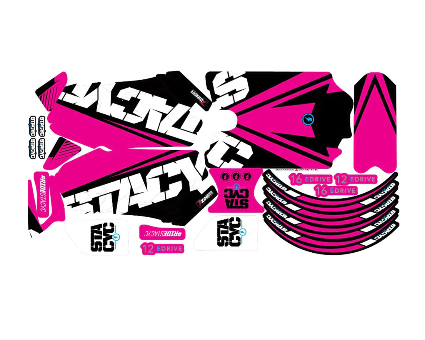 BIKE GRAPHIC KIT - ELECTRIFY PINK