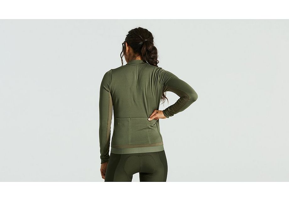 Specialized Prime Powergrid Jersey LS Wmn - Oakgrn XS