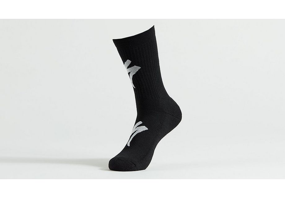 Specialized Techno Mtb Tall Logo Sock Blk/Wht L