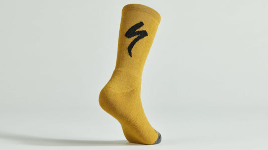 Specialized Merino Deep Winter Tall Logo Socks - Harvest Gold XL