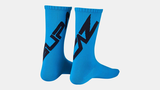Specialized Supacaz SupaSox Twisted Sock - Black/neon Blue S