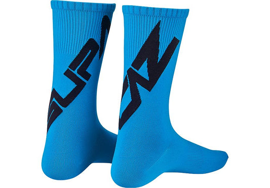 Supacaz Tagged Sock Neon Blu MD