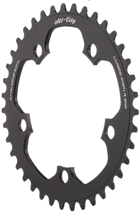 ALL-CITY CROSS RING 39T X 110MM BLACK