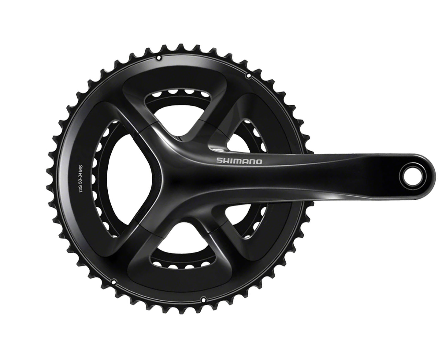 Shimano 105 FC-RS520 Crankset - 172.5mm, 12-Speed, 50/34t, 110 Asymmetric BCD, Hollowtech II Spindle Interface, Black