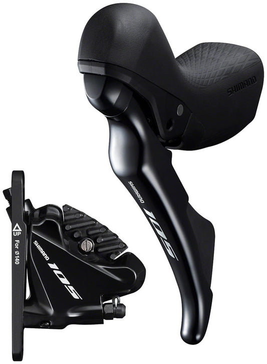 DISC BRAKE ASSEMBLED SET/J-KIT DIRECT ST-R7020(L) BR-R7070(F) BLACK FOR 140MM ROTOR RESIN(W/FIN) SM-BH90