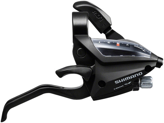SHIFT/BRAKE LEVER ST-EF500-7R RIGHT 7-SPEED EZ-FIRE PLUS 2F-ALLOY FOR V-BRAKE BLACK