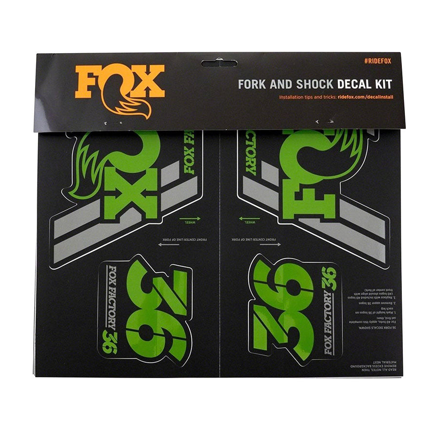 FOX DECAL 2019 AM HERITAGE FORK AND SHOCK KIT GREEN