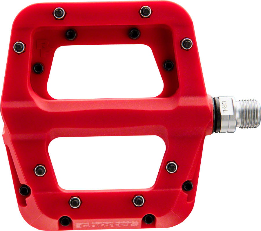 RACEFACE, CHESTER, PLATFORM PEDALS, BODY: NYLON, SPINDLE: CR-MO, 9/16'', RED, PAIR
