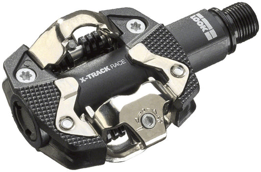 LOOK X-TRACK RACE PEDALS - DUAL SIDED CLIPLESS, CHROMOLY, 9/16'', BLACK