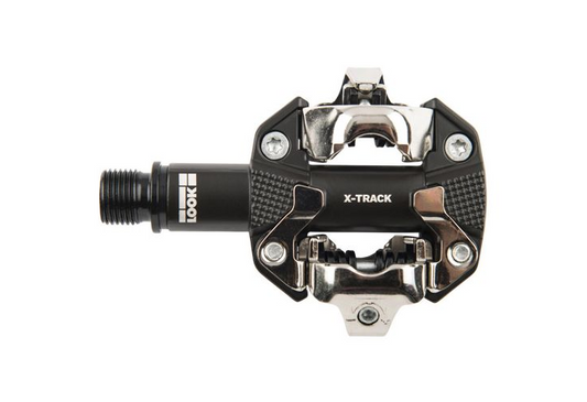 LOOK X-TRACK RACE CARBON PEDALS - DUAL SIDED CLIPLESS CHROMOLY 9/16 BLACK