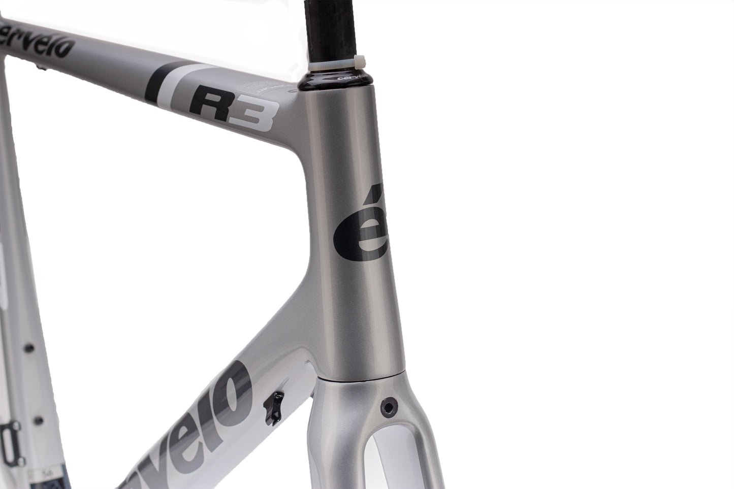2014 Cervelo R3 Framset Silver / Navy Blue 56