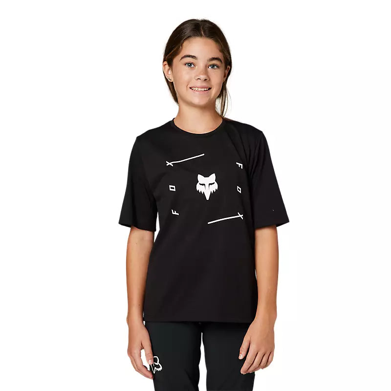 Fox Youth Ranger Dr Ss Jersey Veni Blk Ys