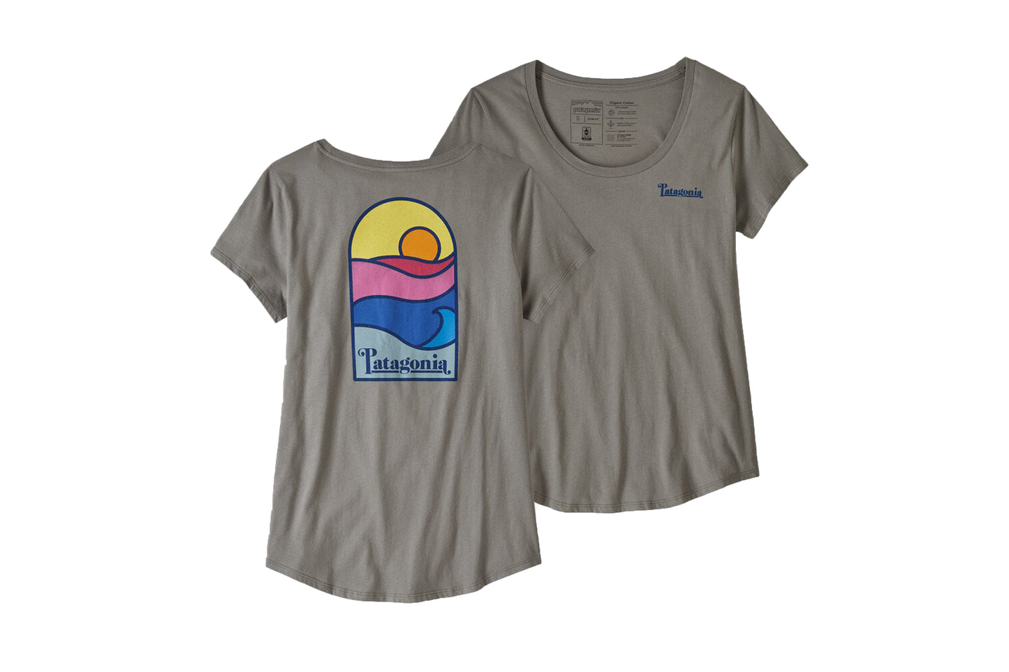 Patagonia Sunset Sets Organic Scoop Tee Wmns Feather Gry