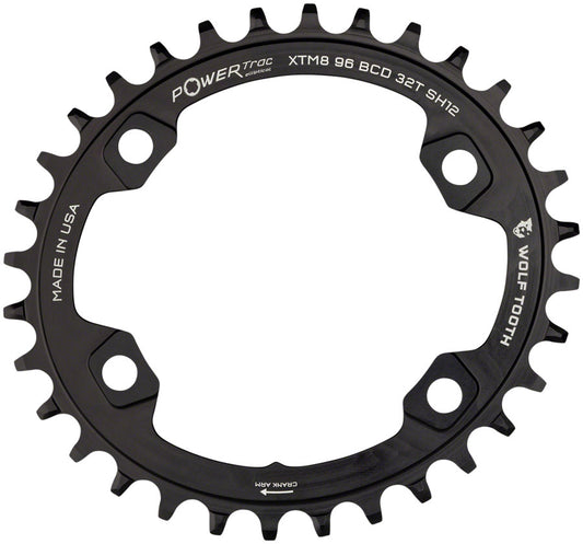 Wolf Tooth Elliptical 96 BCD Asymmetrical Chainrings for Shimano XT M8000/SLX M7000 with Hyperglide+