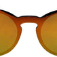 ONE Roundhouse Polarized Sunglasses: Shiny Black with Polarized Smoke Red Mirror Lens