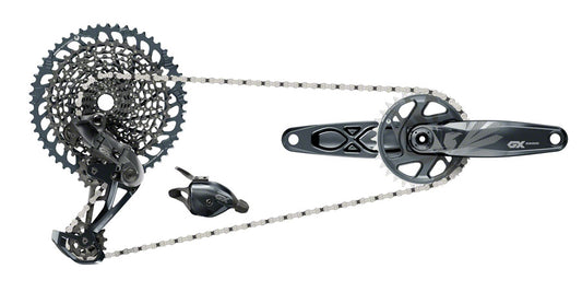 GX EAGLE DUB GROUPSET LUNAR (REAR DER, TRIGGER SHIFTER W CLAMP, CRANKSET DUB 12S 170 BOOST W DM 32T X-SYNC CHAINRING, CHAIN 126 LINKS 12S, CASSETTE XG-1275 10-52T, CHAINGAP GAUGE)