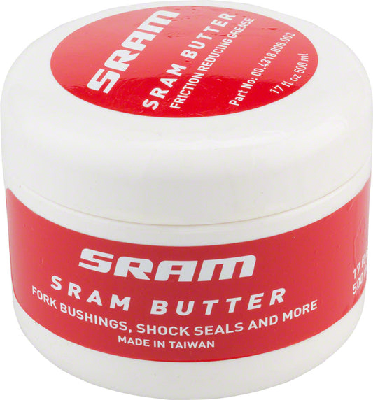 GREASE SRAM BUTTER 500ML CONTAINER, FRICTION REDUCING GREASEBY SLICKOLEUM - RECOMMENDED FOR SRAM DOUBLE TIME HUBS & WHEELS, ROCKSHOX FORKS AND REVERB SERVICE