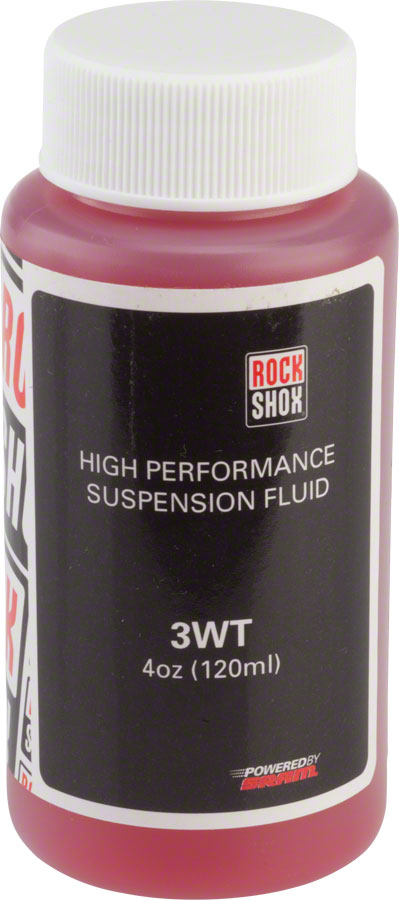 ROCKSHOX SUSPENSION OIL, 3WT 120ML BOTTLE - REAR SHOCK DAMPER/CHARGER DAMPER