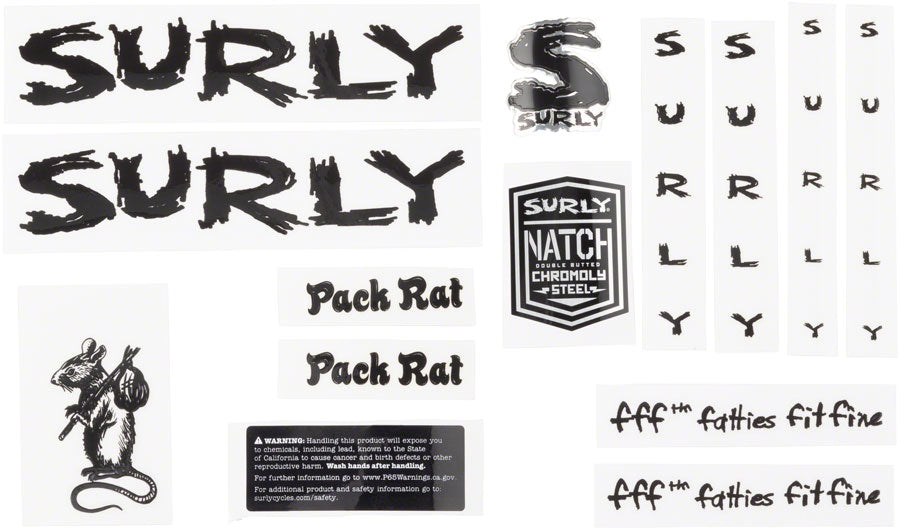 Surly Pack Rat Decal Set